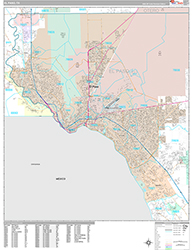 El Paso Wall Map Premium Style 2026